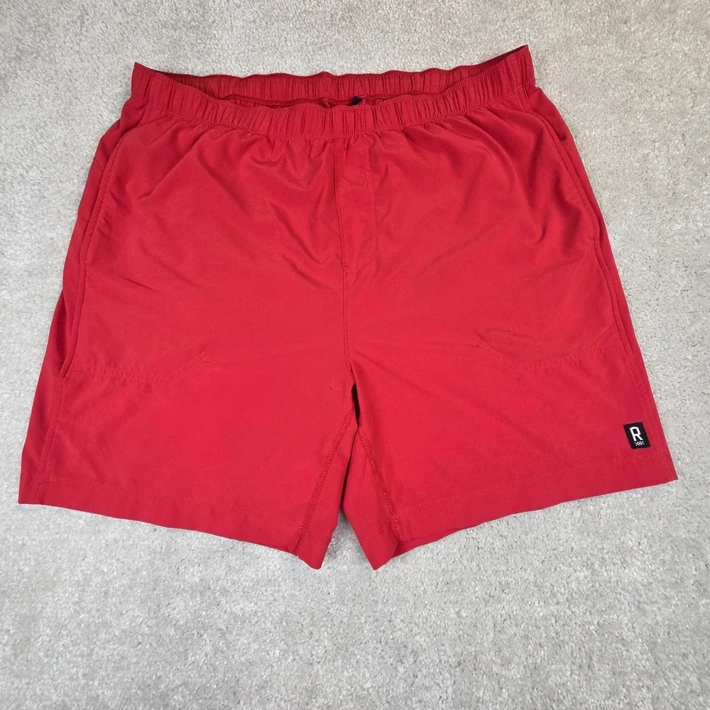 Rhone Essentials Unlined Training Shorts Mens Large Red 7 Inch Inseam